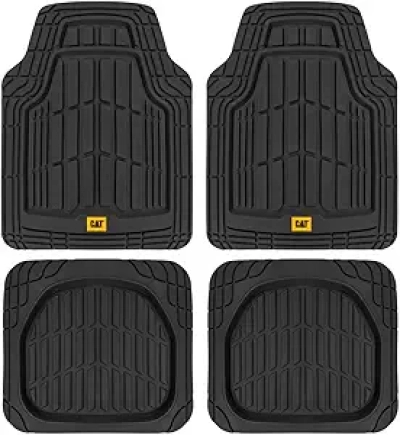 CAT® ToughRide™ Heavy-Duty Trim-to-Fit Car Floor Mats | All-Weather Rubber Protection