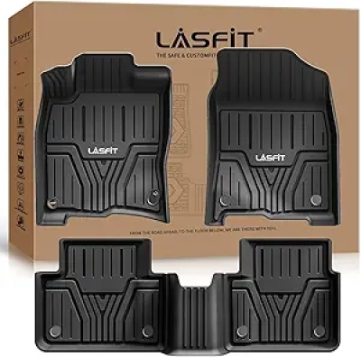 LASFIT Floor Mats for Honda Civic 2016-2021 | Custom Fit All-Weather TPE Liners