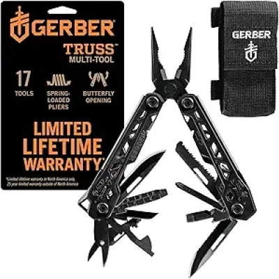 Gerber Gear Truss 17-in-1 Multitool - EDC Needle Nose Pliers with Pocket Knife for Men