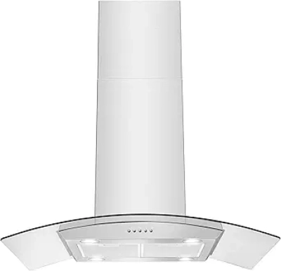 36 inch Island Range Hood 700 CFM Stainless Steel with Tempered Glass