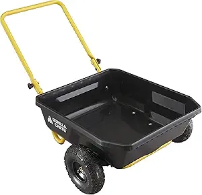 Gorilla Carts GCR-4 Poly Dump Cart - 300 lb Capacity Garden Wagon