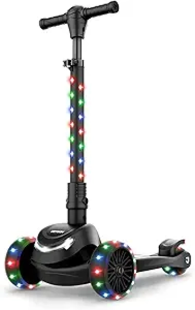 Jetson 3-Wheel Light-Up Kick Scooter for Kids Ages 3+ | LED Lights & Adjustable Handlebars