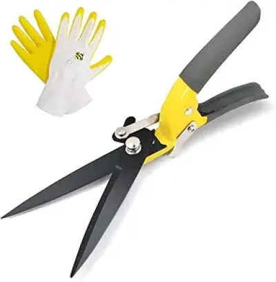 JARDINEER Sharp Grass Shears - Manual Lawn Edging Clippers for Garden Trimming