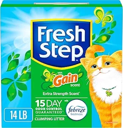 Fresh Step Clumping Cat Litter with Febreze - 14 lb Low-Dust Formula
