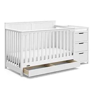 Graco Hadley 5-in-1 Convertible Crib with Drawer - GREENGUARD Gold Certified