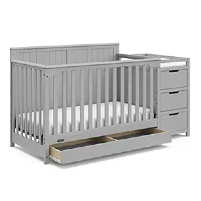 Graco Hadley 5-in-1 Convertible Crib & Changer - GREENGUARD Gold Certified