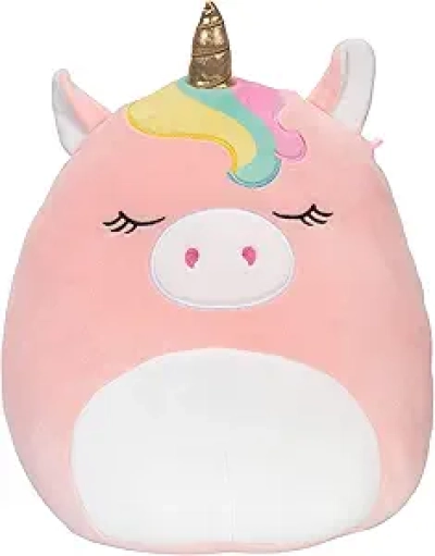 Squishmallows Official Kellytoy 12" Ilene Pink Unicorn Plush Toy