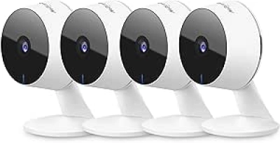 LaView 4-Pack 1080P Wi-Fi Security Cameras Indoor - Motion Detection, Night Vision & Alexa Compatible