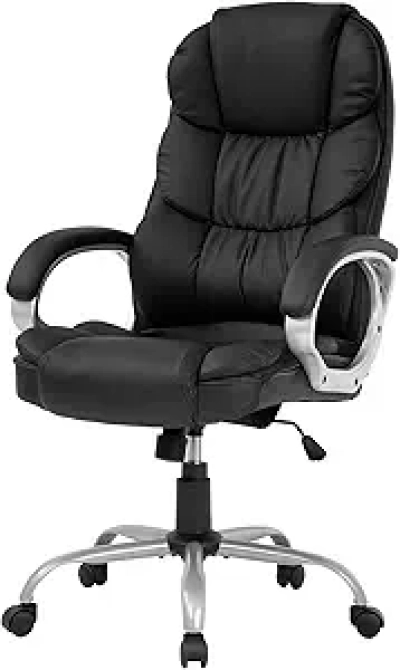 FDW Ergonomic High Back Office Chair with Lumbar Support - Executive PU Leather Desk Chair