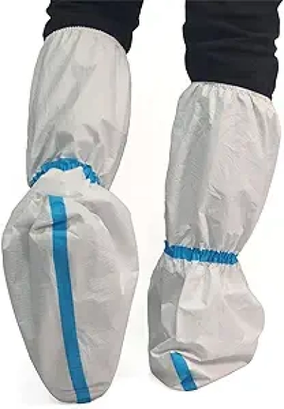 ZMDREAM Disposable Hazmat Boot Covers 6 Pairs - Waterproof Knee High Booties