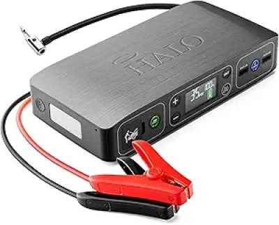 HALO Bolt Air Jump Starter & Air Compressor | 58.8Wh Power Bank with LED Light
