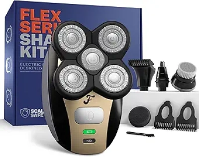 Freebird FlexSeries Electric Head & Body Hair Shaver - Cordless Wet/Dry Razor for Men