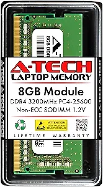 8GB DDR4 3200MHz Laptop RAM - A-Tech SODIMM Memory Module
