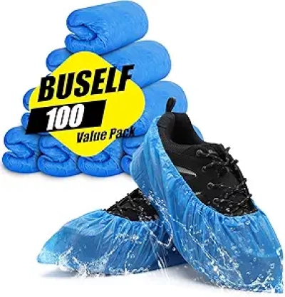 Disposable Shoe Covers Non-Slip (50 Pairs) - Waterproof & Recyclable