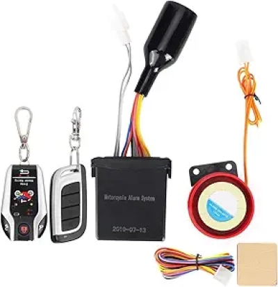 Acouto Motorcycle Anti Theft Alarm System with 2-Way Remote & Engine Start