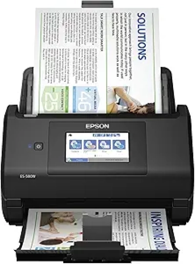 Epson Workforce ES-580W Wireless Document Scanner - 100-Sheet ADF, Touchscreen