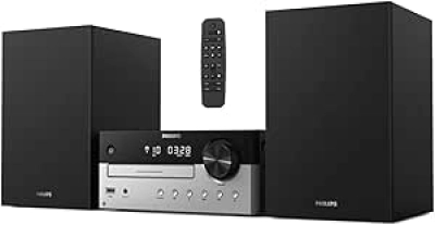 PHILIPS 60W Bluetooth Stereo System with CD Player, FM Radio & USB - Home Audio
