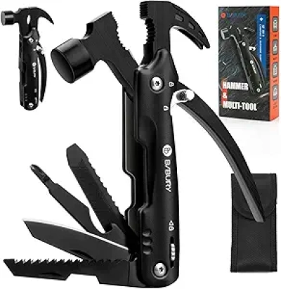 12-in-1 Hammer Multitool - Best Survival Gear & Stocking Stuffers for Men