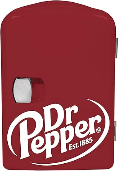 CURTIS DR Pepper 4L Mini Fridge - Portable Cooler for Drinks, Food & Makeup
