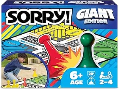 Giant SORRY! Classic Board Game - Oversized 64" Vinyl Mat for Indoor & Outdoor Family Fun