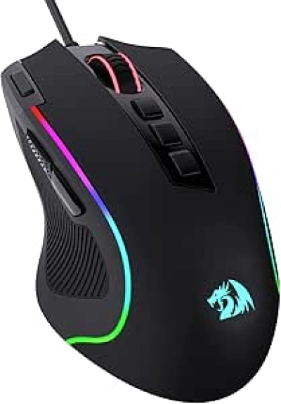 Redragon M612 Predator RGB Gaming Mouse - 8000 DPI Wired Optical with 11 Programmable Buttons