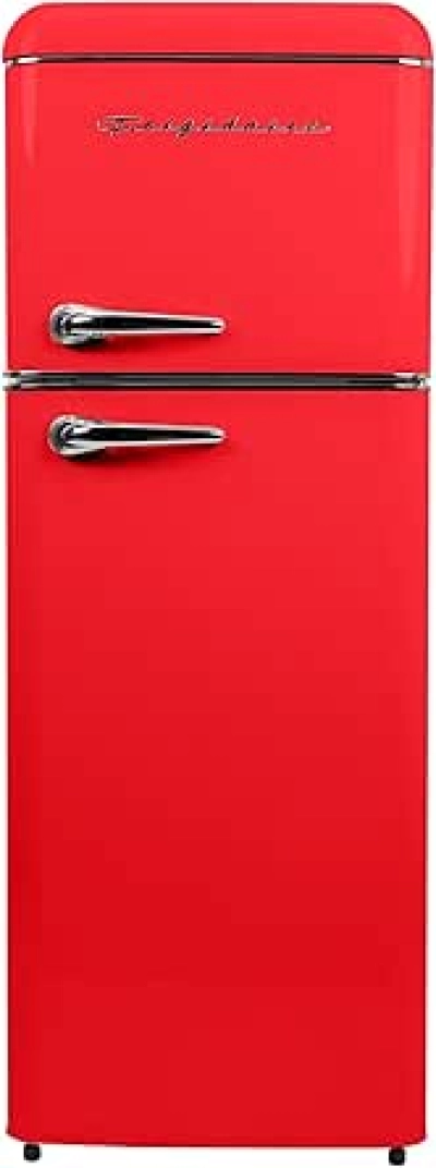 Frigidaire EFR756 Retro 7.5 cu ft 2-Door Refrigerator with Freezer | Chrome Handles