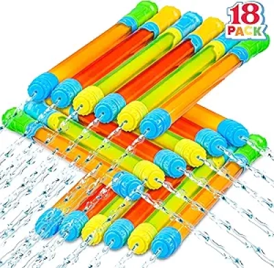 JOYIN 18 Pack 16.5'' Water Gun Blasters - Bulk Summer Pool Toys for Kids