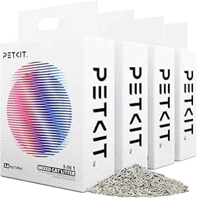 PETKIT 5-in-1 Mixed Cat Litter - Fast Clumping, Flushable & Dust-Free (31.6 lb)