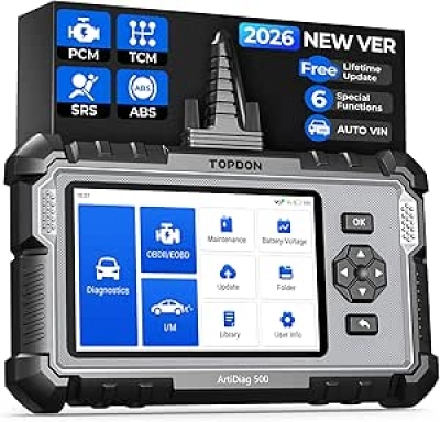TOPDON AD500 OBD2 Scanner - 4-System Diagnostic Tool with Oil Reset, TPMS & EPB
