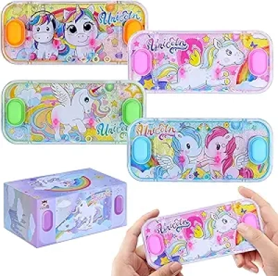SevenQ Handheld Water Games for Girls - 4 Pack Cute Ring Toss Aqua Toys