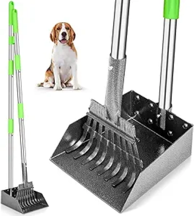 TOOGE Pooper Scooper 38" Long Handle Stainless Steel - No Bending Dog Waste Picker
