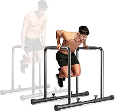 Dripex 1100lbs Adjustable Dip Bar Station - Heavy Duty Steel Parallel Bars for Home Gym