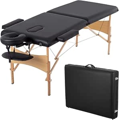 Portable Massage Table 28" - Height Adjustable Spa Bed with Carrying Case