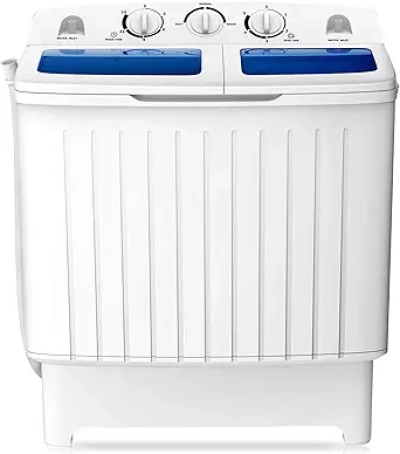 COSTWAY Portable Twin Tub Washing Machine 20 Lbs - Compact Washer for RV, Apartments & Dorms