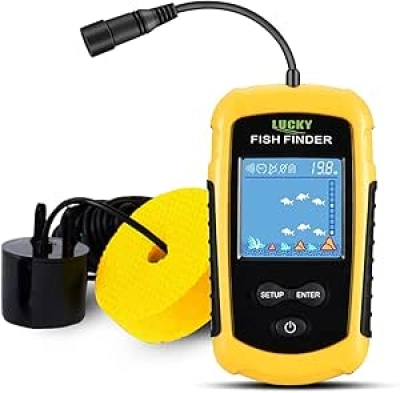 LUCKY Portable Fish Finder & Depth Finder - Handheld Sonar for Kayak & Boat Fishing