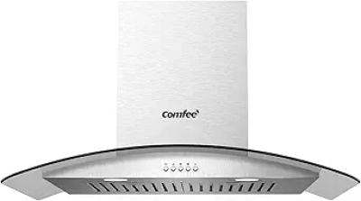 COMFEE' 30" Ducted Wall Mount Range Hood - 450 CFM Stainless Steel Vent Fan