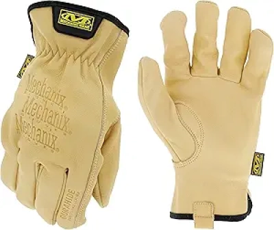 Mechanix Wear Leather Cow Driver Work Gloves - Water Resistant Cowhide, X-Large