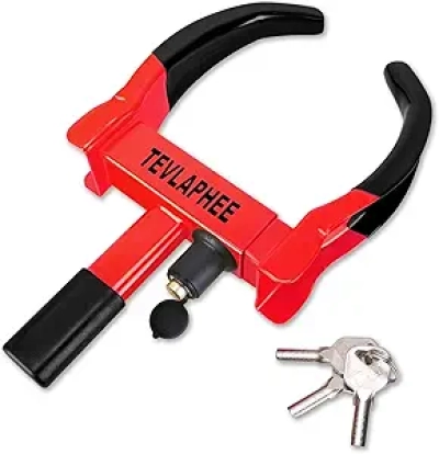 Universal Wheel Lock Heavy Duty Anti-Theft Security - Fits 7-11 Inch Wheels