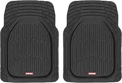 Motor Trend FlexTough Front Car Floor Mats - Universal Fit Heavy Duty Rubber Liners