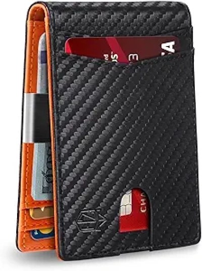 Zitahli Slim Bifold Wallet for Men - RFID Blocking Leather Money Clip Wallet