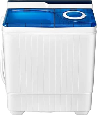 COSTWAY Portable Washing Machine - Twin Tub 26 Lbs, Compact Washer for Apartments & RVs