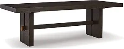 Signature Design by Ashley Burkhaus Extendable Dining Table - Seats 8, Dark Brown Oak