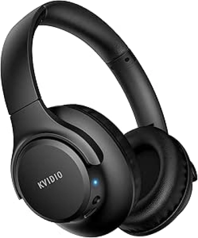 KVIDIO Bluetooth Headphones Over Ear - 65 Hour Playtime, Wireless & Wired