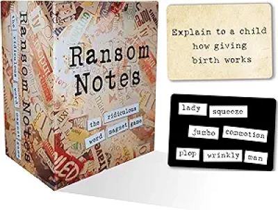 Ransom Notes Party Game - Hilarious Word Magnet Game for 3+ Players
