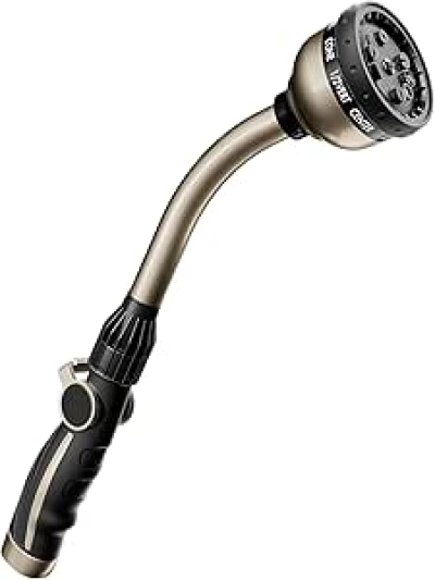 RESTMO Heavy Duty Metal Watering Wand - 10 Spray Patterns & Thumb Control