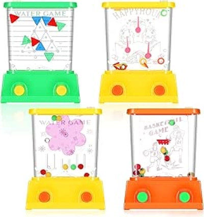 Gejoy 4-Pack Handheld Water Ring Toss Games - Classic Retro Toys for Kids