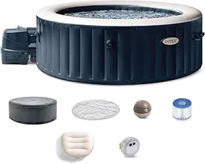 INTEX 28429EP PureSpa Plus 4-Person Hot Tub with Bubble Massage & LED Light