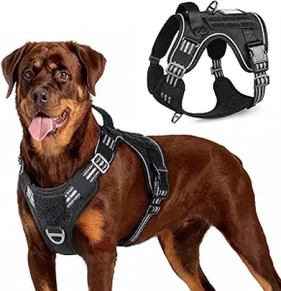 rabbitgoo Tactical Dog Harness for Large Dogs - No Pull Military Service Vest with Handle
