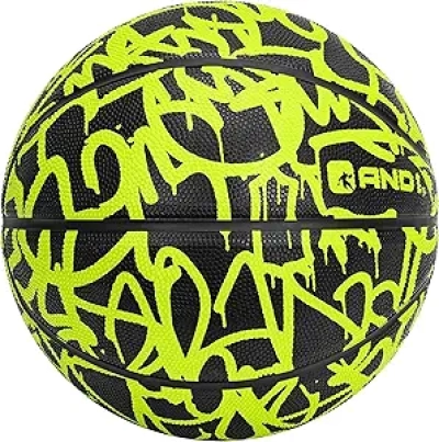 AND1 Fantom Graffiti Size 5 Basketball - Indoor/Outdoor Streetball for Youth
