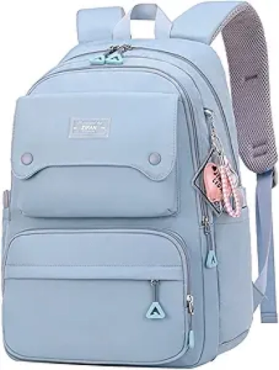 Teen Girls Casual Backpack 26L - Laptop Compartment School Daypack Blue